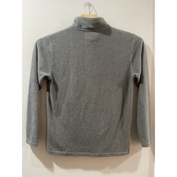 Free Fly Mens Pullover M Green Fleece Quarter Snap Mock Neck Sweatshirt Top - Picture 2 of 6